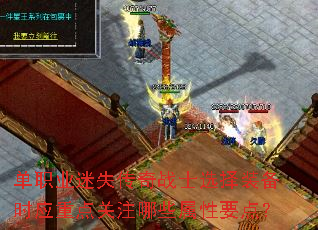 单职业迷失传奇战士选择装备时应重点关注哪些属性要点? 单职业迷失传奇战士选择装备时应重点关注哪些属性要点?