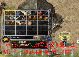 《结识伴侣初期需警惕哪些关键陷阱?情缘副本新手避坑指南》 《结识伴侣初期需警惕哪些关键陷阱?情缘副本新手避坑指南》