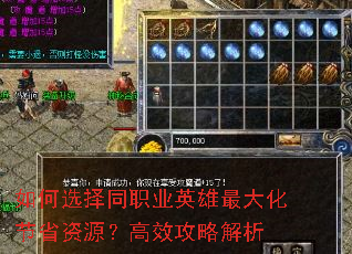 如何选择同职业英雄最大化节省资源?高效攻略解析 如何选择同职业英雄最大化节省资源?高效攻略解析