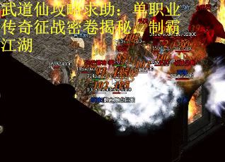 武道仙攻略求助：单职业传奇征战密卷揭秘，制霸江湖